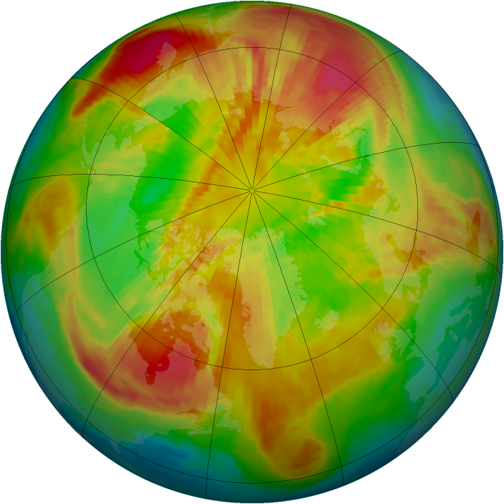 Arctic ozone map for 21 March 2002